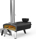 Four Mimiuo, à Pizza Pellet Extérieur avec Pierre à Pizza 33cm, Portable Pizza Bois, pour Cuire Pain Camping Barbecue Jardin, finition noire