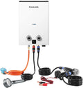 Chauffe-eau électrique G10, GASLAND Go Shower Series Pro à gaz 10 litres avec pompe à eau pour l'extérieur, 28-30 mbar, 37 mbar, butane, propane
