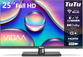 Téléviseur DVB-T/T2 DVB-S/S2 TuTu, 25 Pouces, largeur 64 cm, S2, App Store, FHD Smart TV avec WiFi, Pied Central, Triple Tuner, Molotov, Netflix