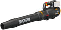 Worx souffleur de feuilles WG582.9, électrique sans fil avec 780 CFM et 290 km/h, de pelouse sans balais avec puissance semblable au gaz et 57 dB