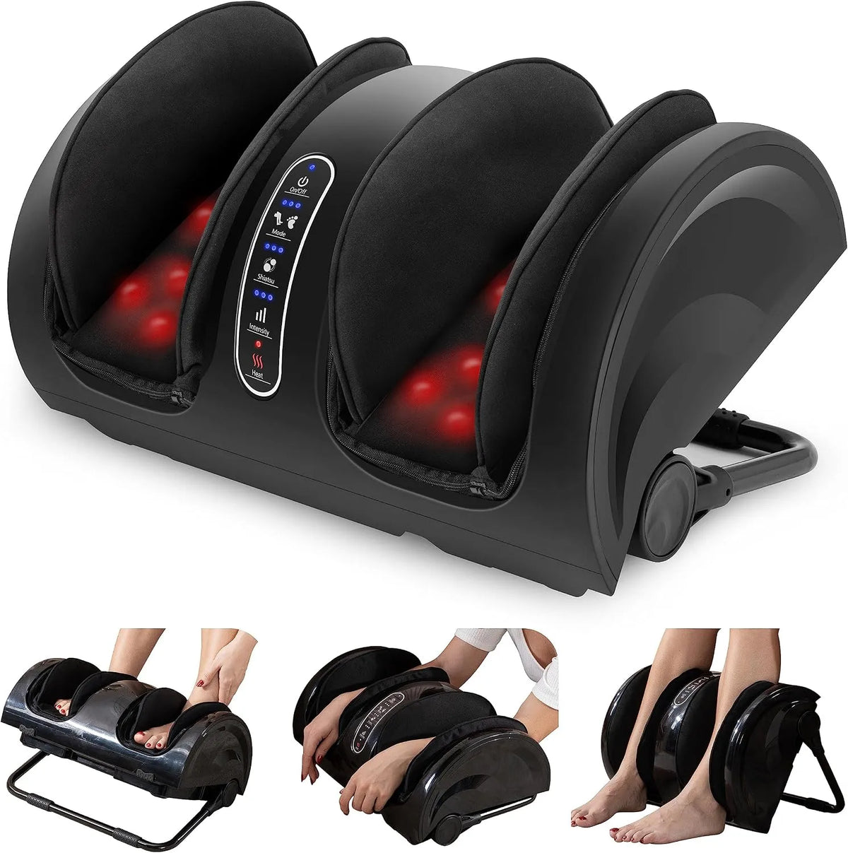 De Massage De Pieds Avec Chaleur Snailax Appareil, Cadeau Femme Homme Noël, Masseur Pieds Shiatsu, Mollets, Chevilles, Jambes