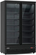 Modèle R290 Murale Positive Noire Acier1253 mm1000 Vitrine Réfrigérée, De 2 à 4 Portes, dimensions 2508x710x1997mm, Combisteel