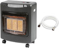 FAVEX, 3 Puissances de Chauffe -jusqu'à 40 m², Chauffage d'appoint à gaz Ektor Mini, Livré avec tuyau à visser, Intérieur, finition noire