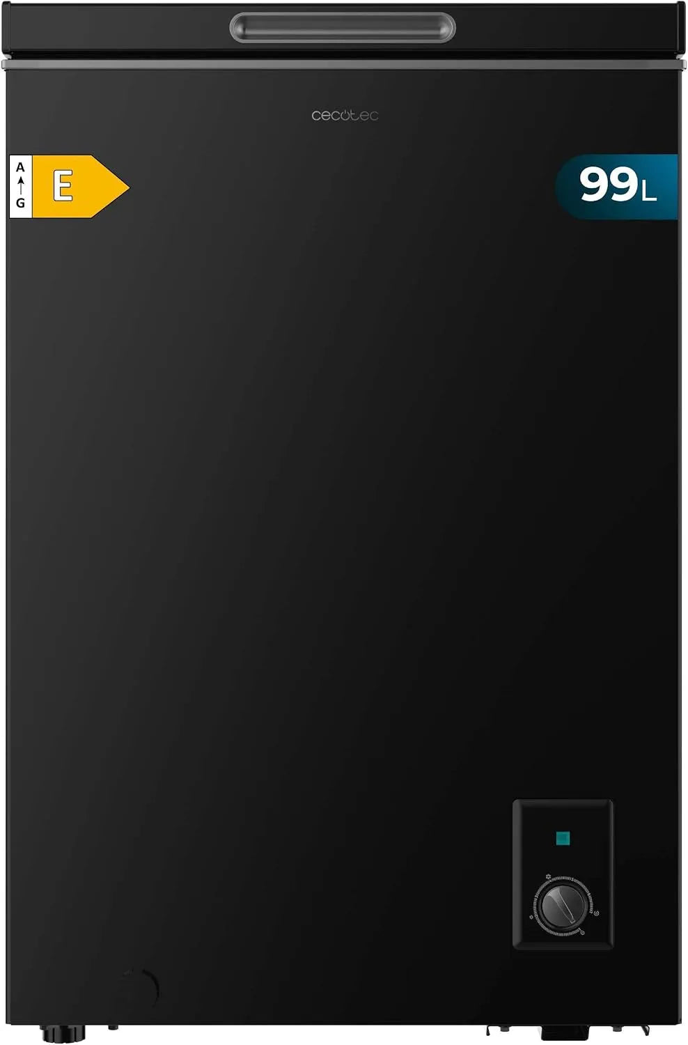 Cecotec congélateur, Convertible en Réfrigérateur, classe Énergétique E, C finition noire 99 L Bolero CoolMarket Chest 99 Black E., Fast Freezing