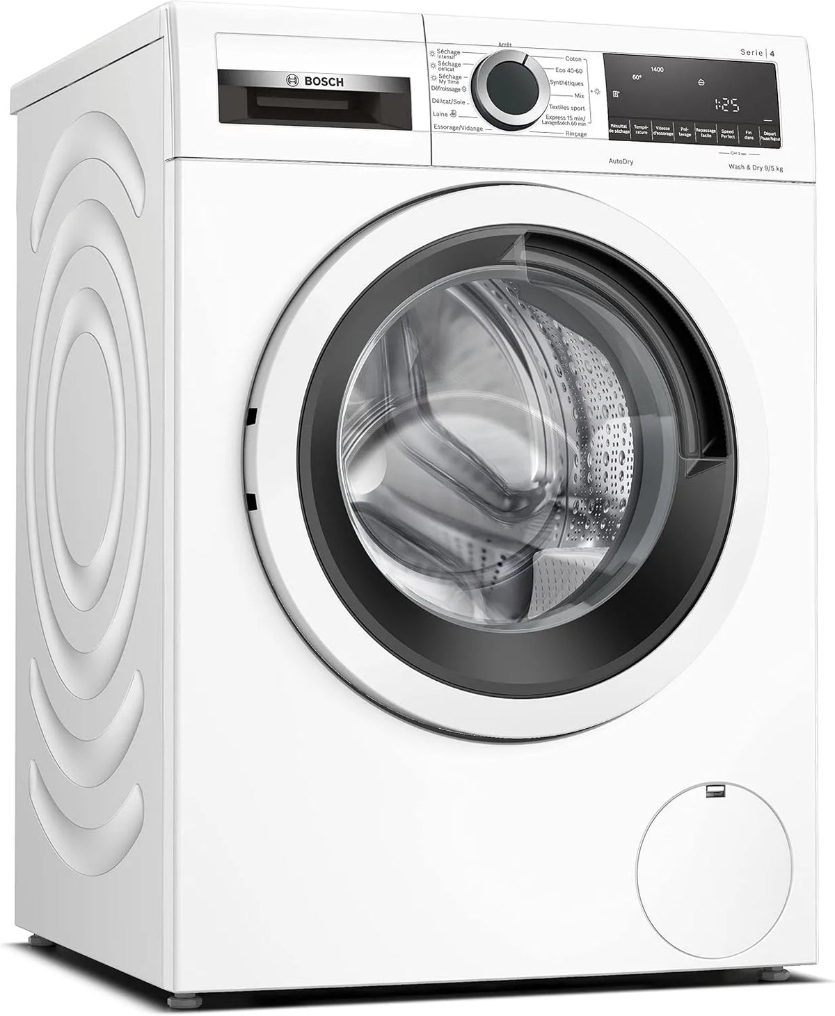 Bosch modèle WNA144V0FR 1400, Série 4, Lave linge séchant, 9/5 kg, trs, min, finition blanche