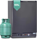 Réfrigérateur V/240 SMETA, à gaz 60 L Slient pour camping-car 12 V, gaz 3 voies de camping pour caravane camion camping-car Porte réversible finition