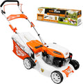 Tondeuse à gazon RX221S RURIS, Hauteur de Coupe 25-75 mm, Sac 45L, Filtre à Air, Éjection Arrière, Kit Inclus: Lame, largeur 42 cm, Thermique 3,5 CV