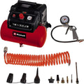 Einhell compresseur TC-AC 190, Débit d'aspiration 190 l/min, à air portatif /6/8 OF Set, puissance 1100 W, Moteur sans huile, Pression 8bar