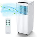 Climatiseur, portable 9000 BTU, Refroidissement 5 en 1, Minuterie 24 heures, 2 niveaux de vitesse de ventilateur, Kit de télécommande