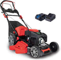 Scheppach tondeuse à gazon MS225-56E, 224 cm³, Moteur à Essence 4 Temps de 6 CV, Hybride, Batterie + Chargeur Inclus, puissance 4,4 KW