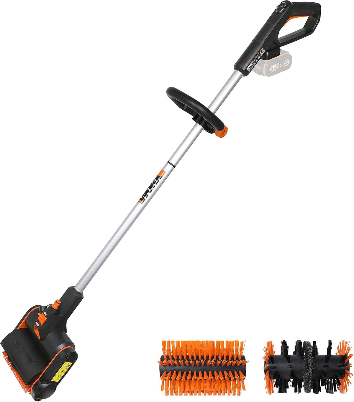 Worx modèle, à fonctionnement sans fil 20V WG441E.9, Surfaces en Bois, Mauvaises Herbes et Gazon Artificiel, Livrée sans Batterie ni Chargeur